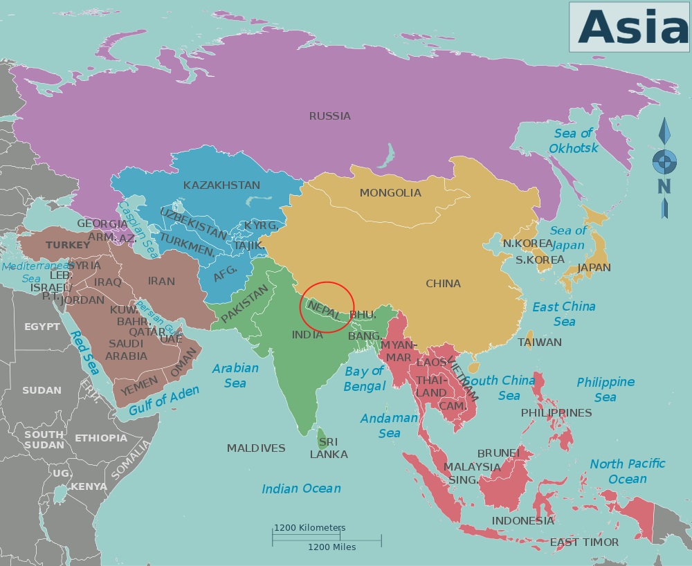 Nepal in Asia Map Excellent Himalaya Trek Expedition Nepal in Asia Map Excellent Himalaya Trek Expedition
