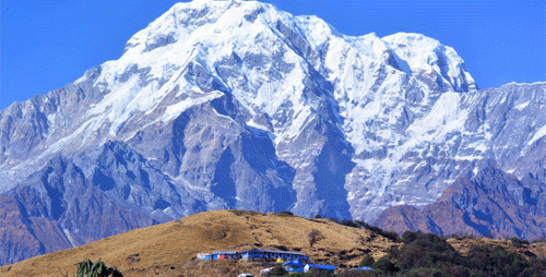 Veiw of Mardi Himal from trekking