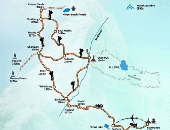 khayer lake trek map